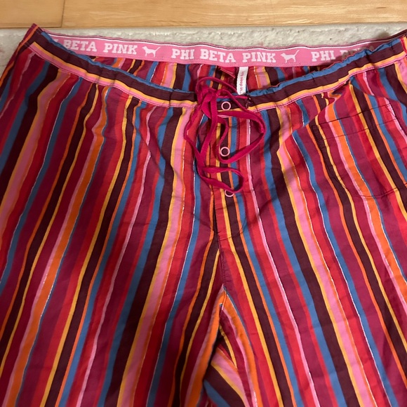Pink Phi Beta striped pj pants - Picture 2 of 3